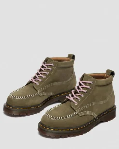 Lowell Chukka Nubuck Moc Toe Ankle Boots in Dms Olive