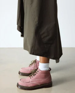 Lowell Chukka Nubuck Moc Toe Ankle Boots in Dusty Rose