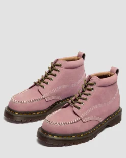 Lowell Chukka Nubuck Moc Toe Ankle Boots in Dusty Rose