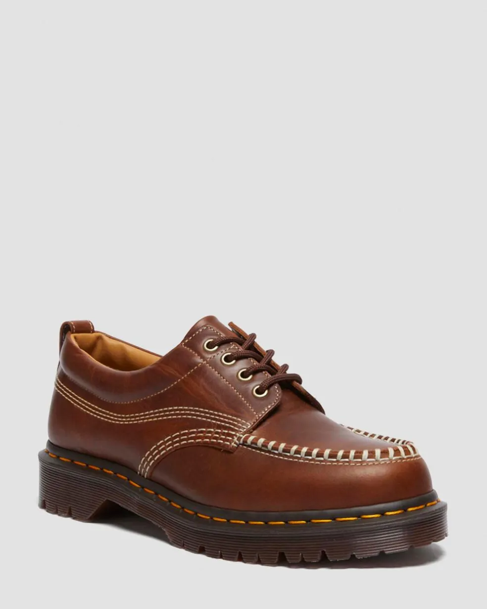 Lowell Leather Moc Toe Shoes in Butterscotch