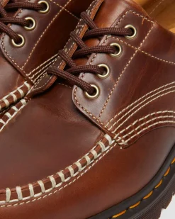 Lowell Leather Moc Toe Shoes in Butterscotch