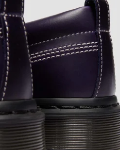LOWELL LEATHER MOC TOE SHOES in Midnight Blue
