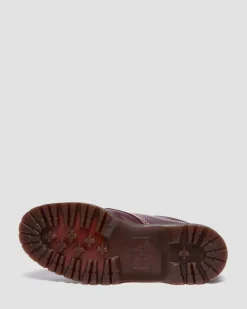 Lowell Leather Moc Toe Shoes in Cherry Red