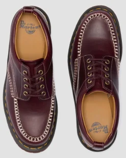 Lowell Leather Moc Toe Shoes in Cherry Red