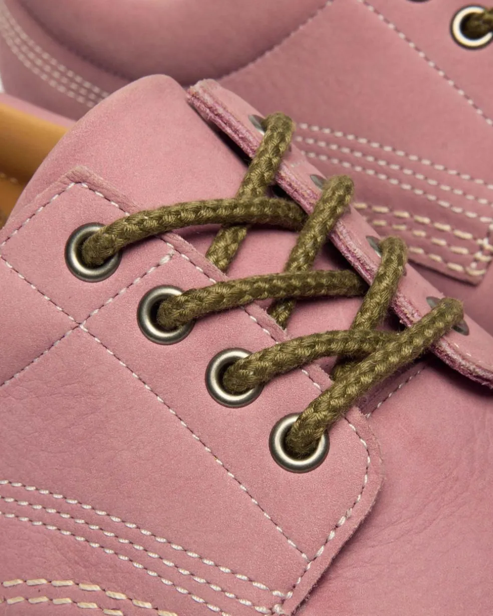 Lowell Nubuck Moc Toe Shoes in Dusty Rose