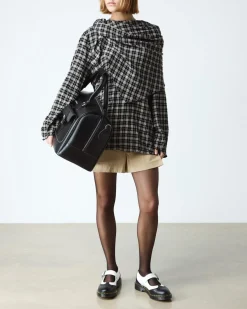 Mary Jane Monochrome Leather Shoes in Black