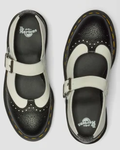 Mary Jane Monochrome Leather Shoes in Black