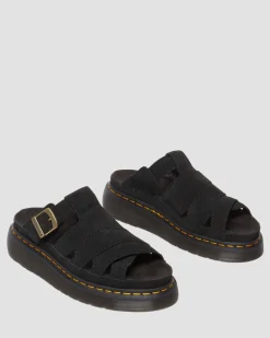 Maxxy Slide Buttersoft leather sandals in Black