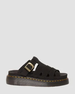 Maxxy Slide Buttersoft leather sandals in Black