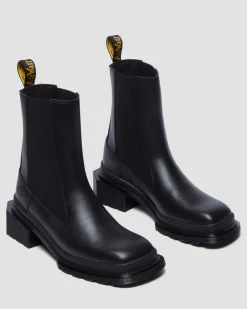 Maybole Square Toe Chelsea Boots in Black