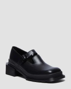 Maybole Square Toe Mary Jane Shoes in Black
