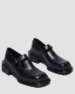 Maybole Square Toe Mary Jane Shoes in Black