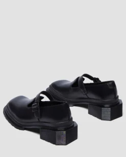 Maybole Square Toe Mary Jane Shoes in Black