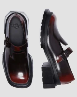 Maybole Square Toe Mary Jane Shoes in Black