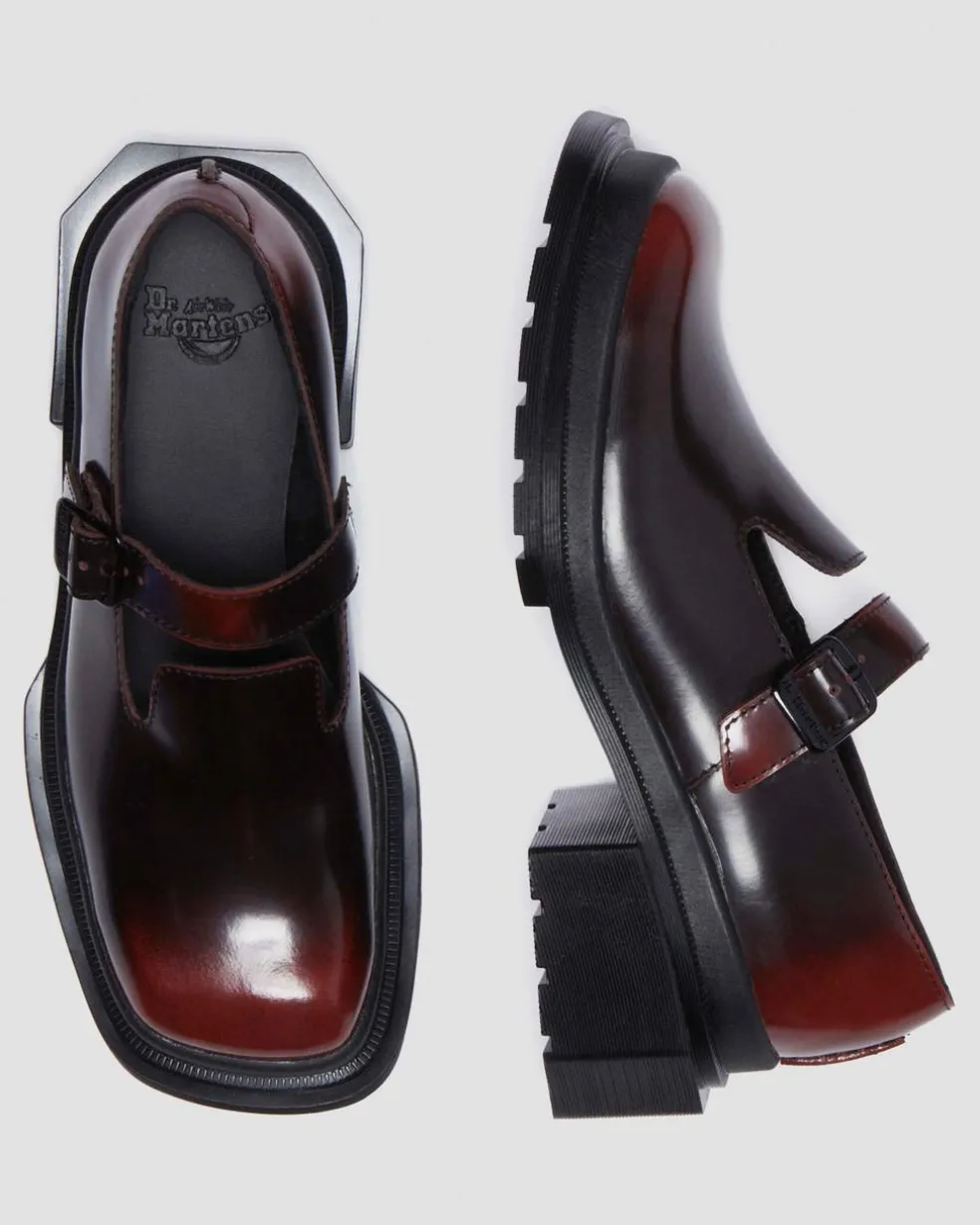 Maybole Square Toe Mary Jane Shoes in Black