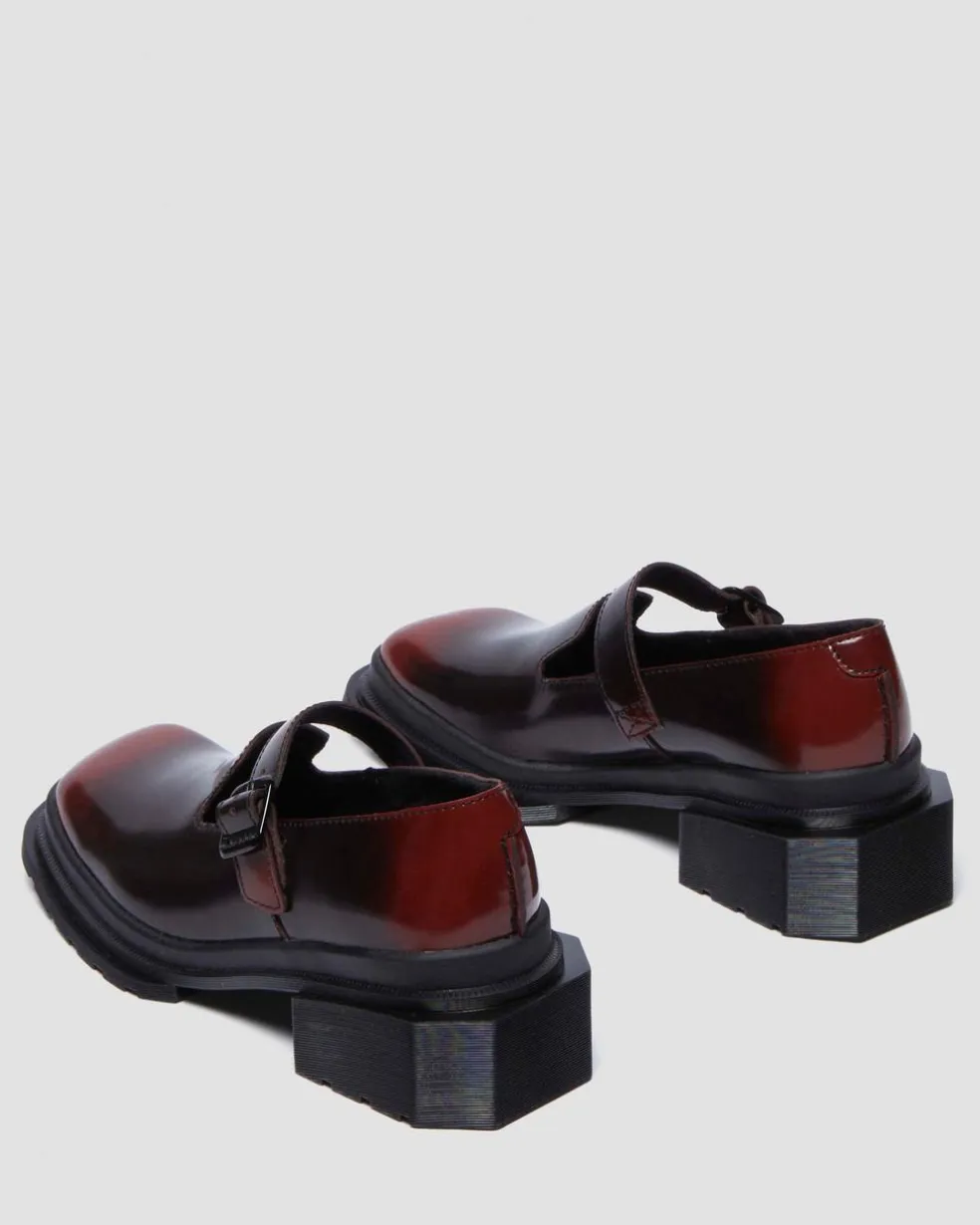 Maybole Square Toe Mary Jane Shoes in Black