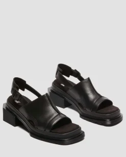 Maybole Wanama leather Sandals in Black