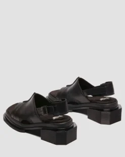 Maybole Wanama leather Sandals in Black