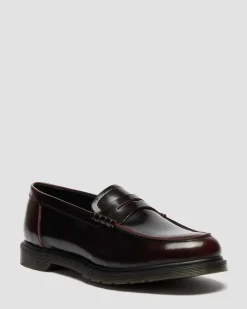 Mayfare Rub Off Leather Loafers in Cherry Red Arcadia