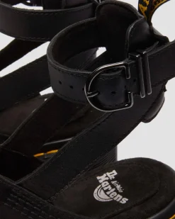 Millee Leather Open Toe Sandals in Black