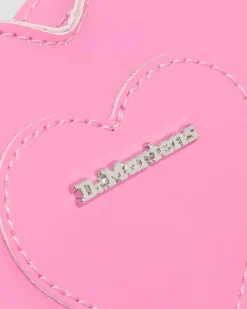 Mini Heart Shaped Leather Bag in Fondant Pink