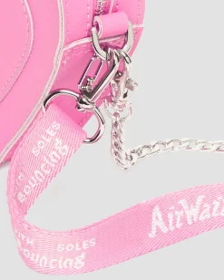 Mini Heart Shaped Leather Bag in Fondant Pink