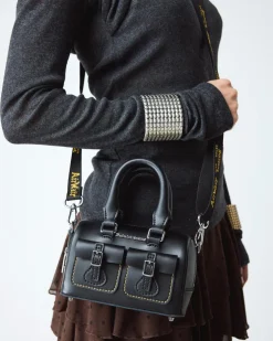 Mini Top Handle Bag in Black