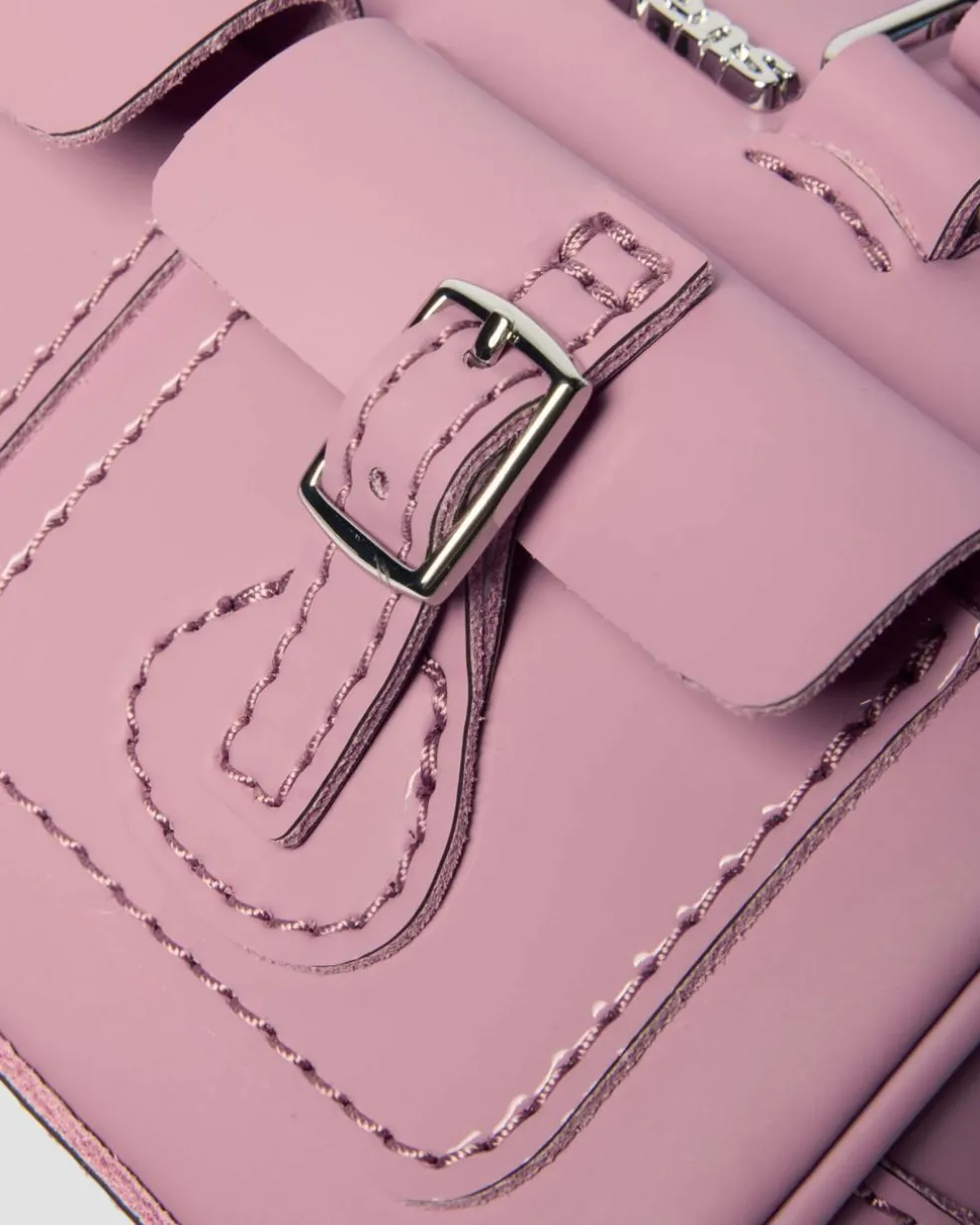 Mini Top Handle Patent Leather Bag in Dusty Rose