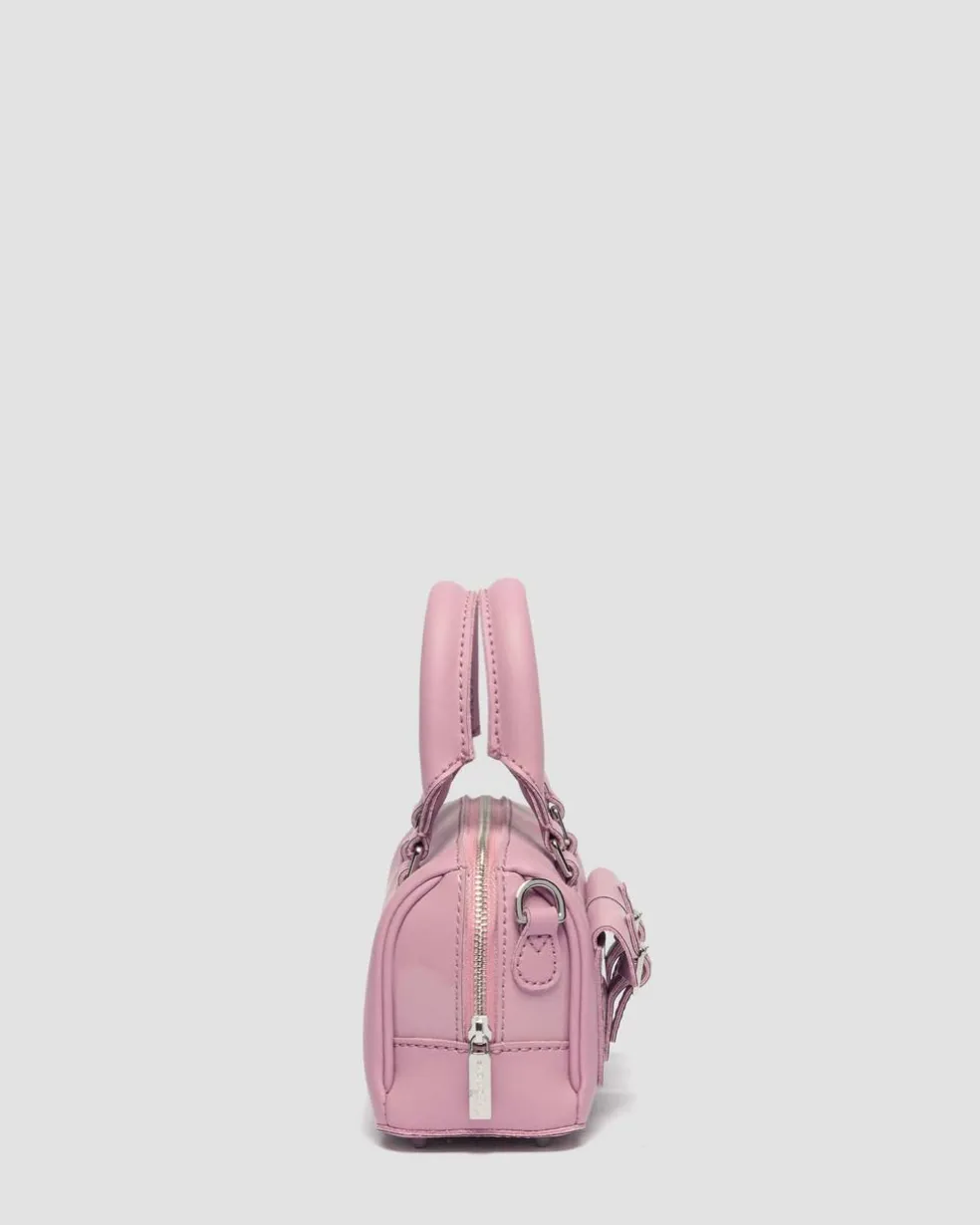 Mini Top Handle Patent Leather Bag in Dusty Rose
