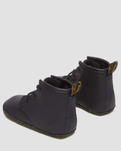 Newborn 1460 Auburn Leather Booties in Black
