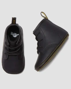 Newborn 1460 Auburn Leather Booties in Black