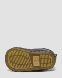 NEWBORN POLLEY PU-COATED LEATHER MARY JANE SHOES in Black