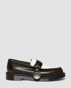 Penton Made In England Two-Tone Leather Loafers in Olive