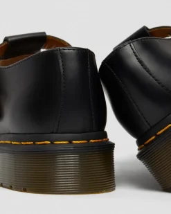 Polley Smooth Leather Mary Janes in Black