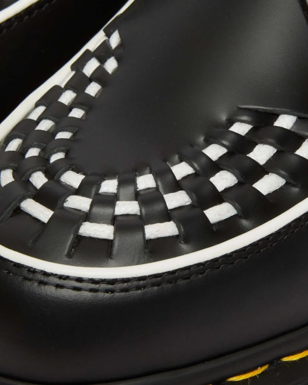 Ramsey Smooth Leather Creepers in Black