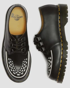 Ramsey Smooth Leather Creepers in Black