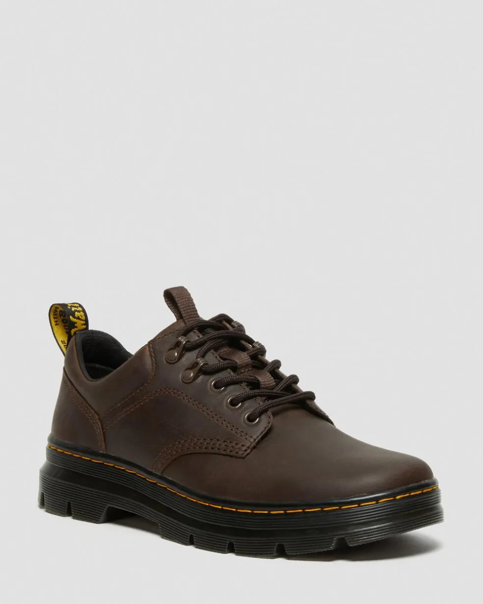 Reeder Crazy Horse Leather Utility Shoes in Dark Brown