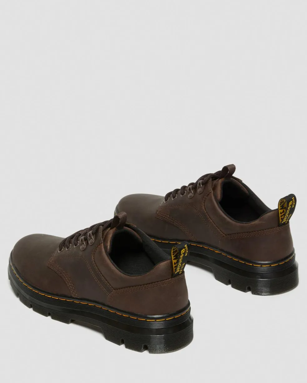 Reeder Crazy Horse Leather Utility Shoes in Dark Brown