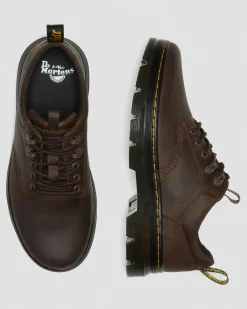 Reeder Crazy Horse Leather Utility Shoes in Dark Brown