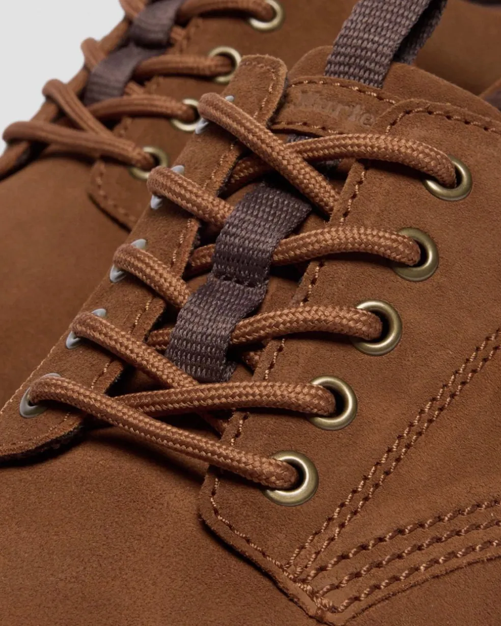 Reeder Greasy Suede Utility Shoes in Desert Brown