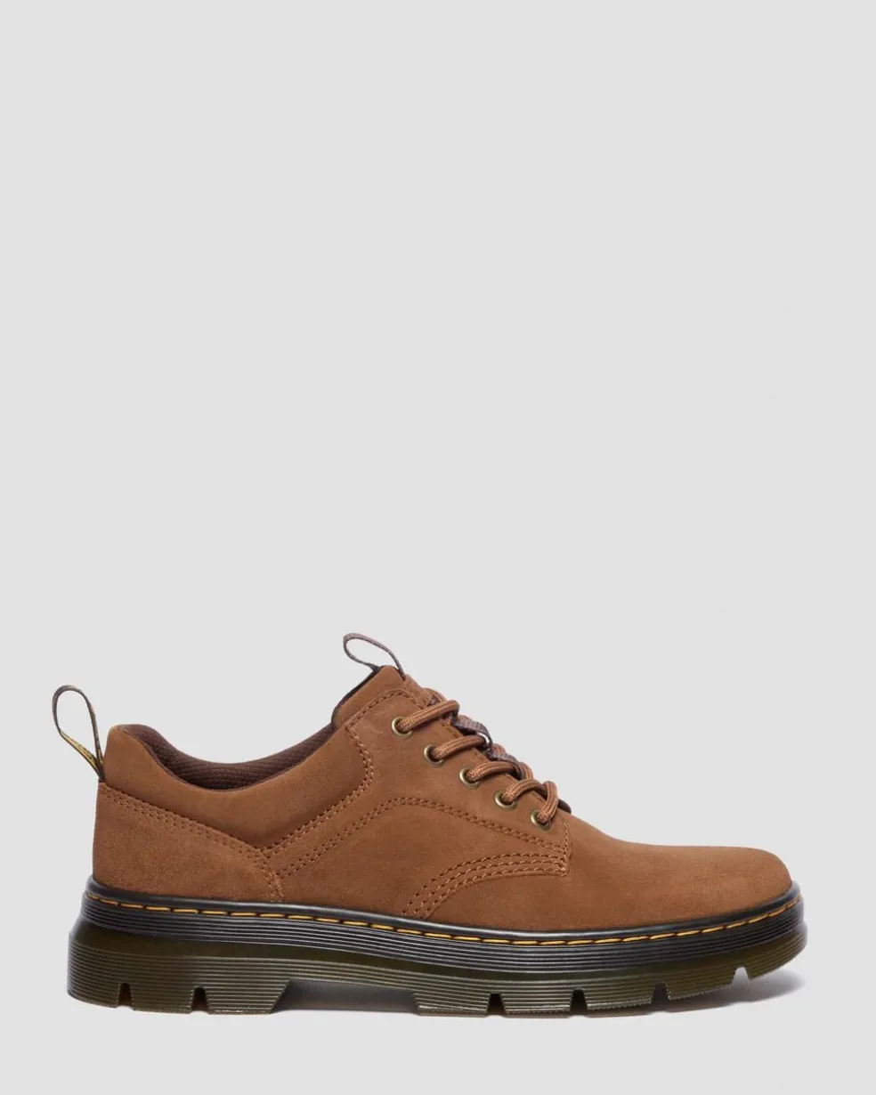 Reeder Greasy Suede Utility Shoes in Desert Brown