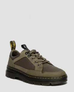 Reeder Mk.02 Canvas & Genix Nappa Utility Shoes in Dms Olive