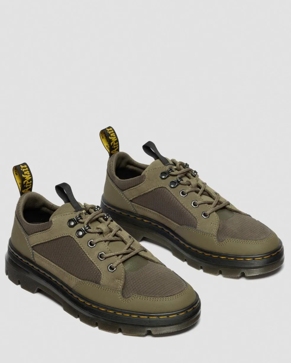 Reeder Mk.02 Canvas & Genix Nappa Utility Shoes in Dms Olive