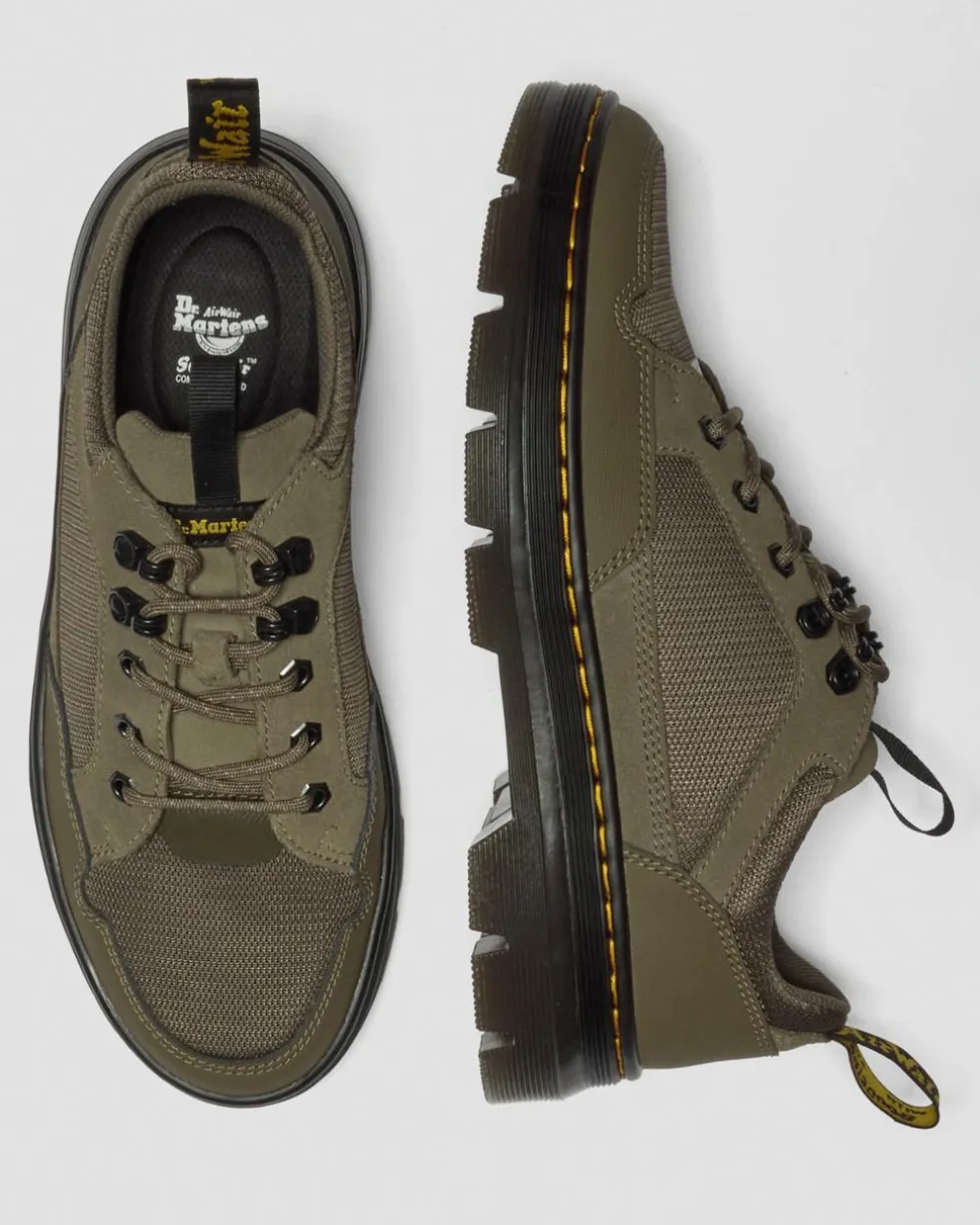 Reeder Mk.02 Canvas & Genix Nappa Utility Shoes in Dms Olive