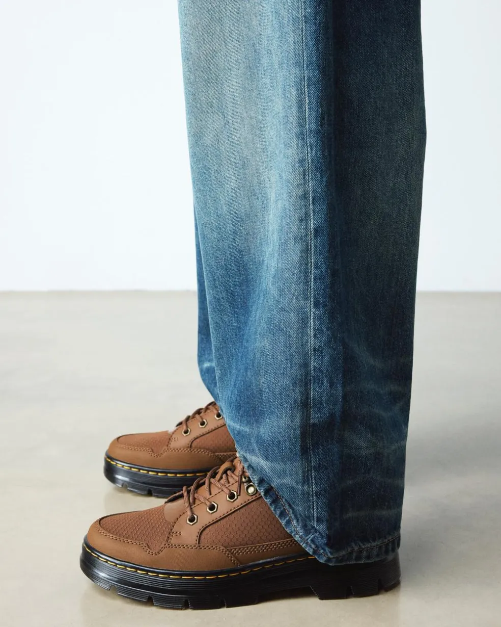 Reeder MK.02 Canvas & Leather Utility Shoes in Sepia Brown