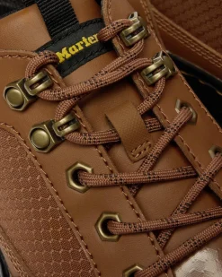 Reeder MK.02 Canvas & Leather Utility Shoes in Sepia Brown