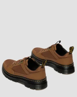 Reeder MK.02 Canvas & Leather Utility Shoes in Sepia Brown