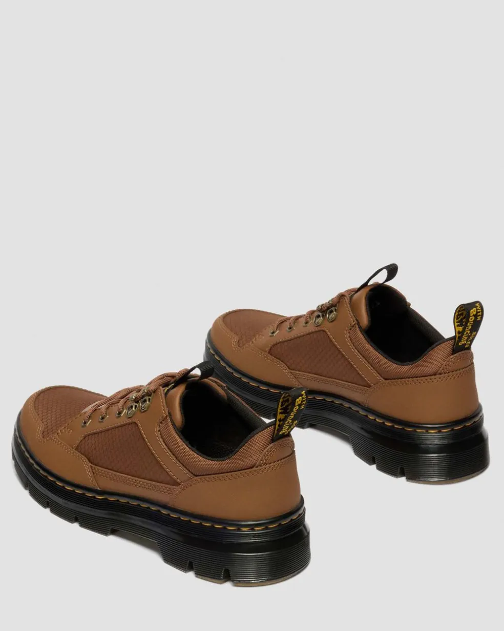 Reeder MK.02 Canvas & Leather Utility Shoes in Sepia Brown