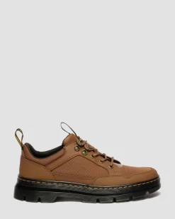 Reeder MK.02 Canvas & Leather Utility Shoes in Sepia Brown