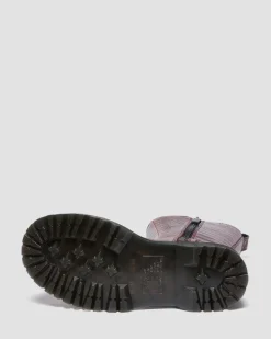REJENA CROC EMBOSS LEATHER BOOTS in Mocha Brown